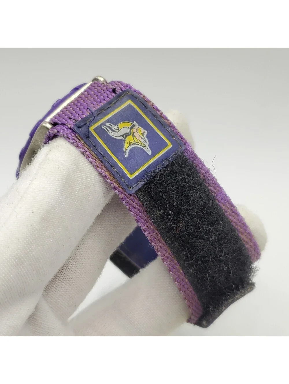 Vintage 1999 Vikings Sportm Kids Watch 28mm New Battery Nylon Band